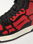 AMIRI - Skel-Top Colour-Block Leather High-Top Sneakers - Red