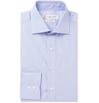 Turnbull & Asser - Blue Cutaway-Collar Striped Cotton Shirt - Blue