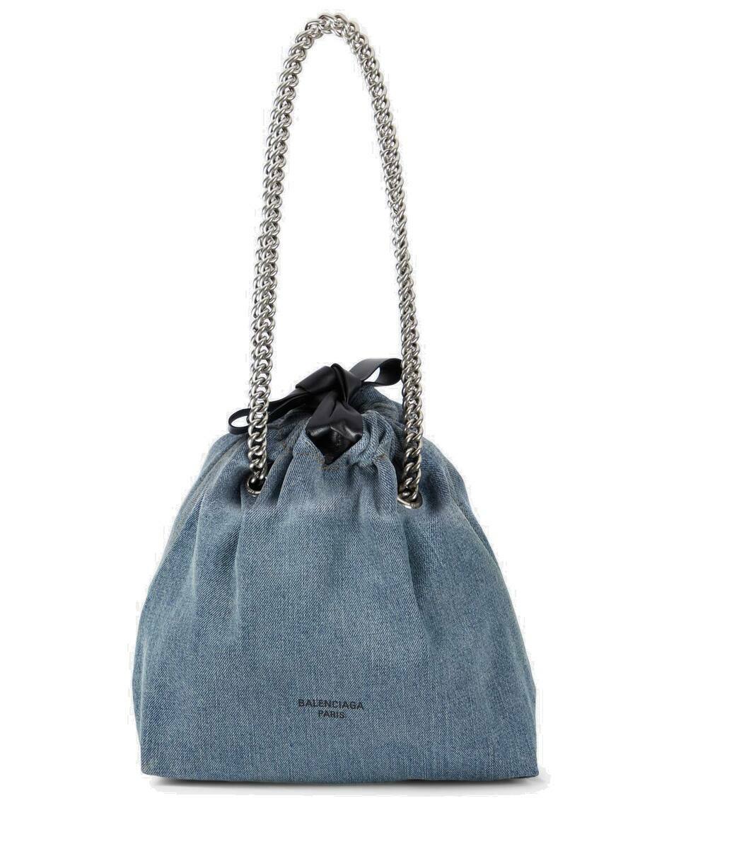 Balenciaga Crush Small denim tote bag Balenciaga