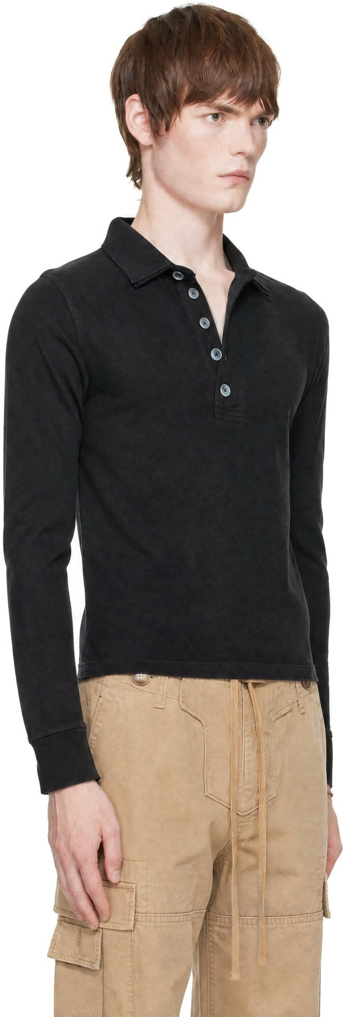 Raimundo Langlois SSENSE Exclusive Black Rugby Polo