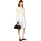 3.1 Phillip Lim White Ribbed Woven Combo Cardigan