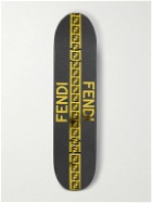 Fendi - Versace Logo-Print Wood Skateboard