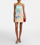 Leo Lin Printed bustier dress