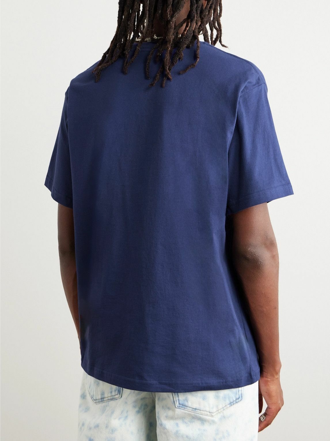 DIME - Logo-Print Cotton-Jersey T-Shirt - Blue Dime