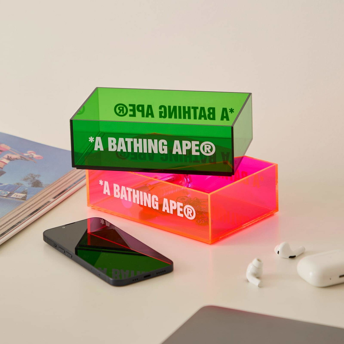 A Bathing Ape Men's Bape Stacking Acrylic Case in Green 
