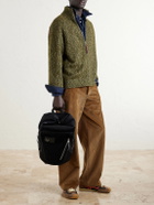 LOEWE - Flex Logo-Embossed Suede and Canvas Backpack