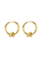 Missoma X Lucy Williams Knot 18ct Gold Vermeil Small Hoop Earrings - One Size