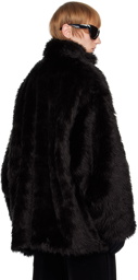 Balenciaga Black Insulated Faux-Fur Jacket