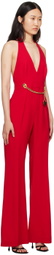 Moschino Red Chains & Hearts Jumpsuit