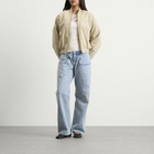 MM6 Maison Margiela Women's Logo Bomber Jacket in Ecru