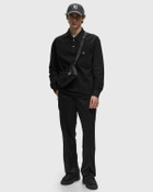 Needles L/S Polo Shirt   Cotton Pique Black Polos