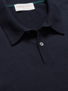 DEREK ROSE - Sea Island Cotton Polo Shirt - Blue