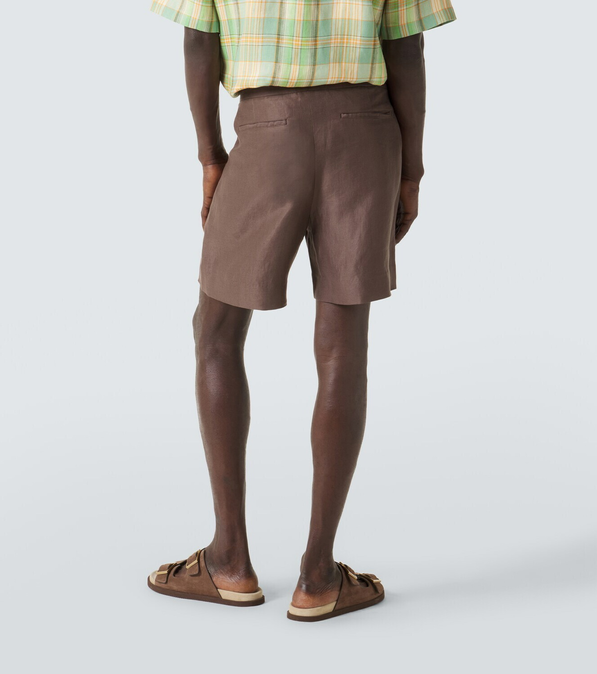God's True Cashmere Linen shorts with sunstone