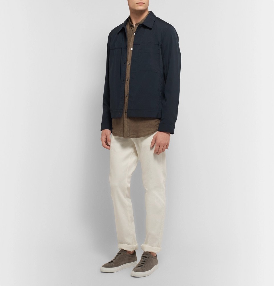 Theory - Jamie Stretch Cotton-Blend Jacket - Navy Theory