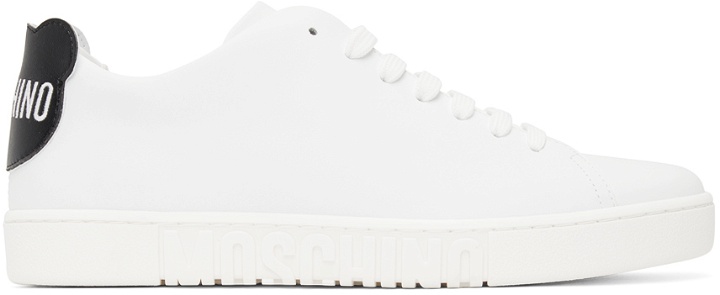 Photo: Moschino White Logo Patch Sneakers