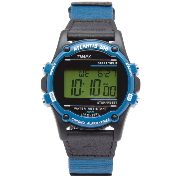 Photo: Timex Atlantis Digital Watch in Black/Blue