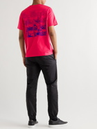 Moncler - Logo-Appliquéd Printed Cotton-Jersey T-Shirt - Pink