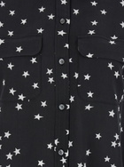 Equipment Black Shirt With All-over Star Motif And Patch Pockets On The Chest In Silk Woman