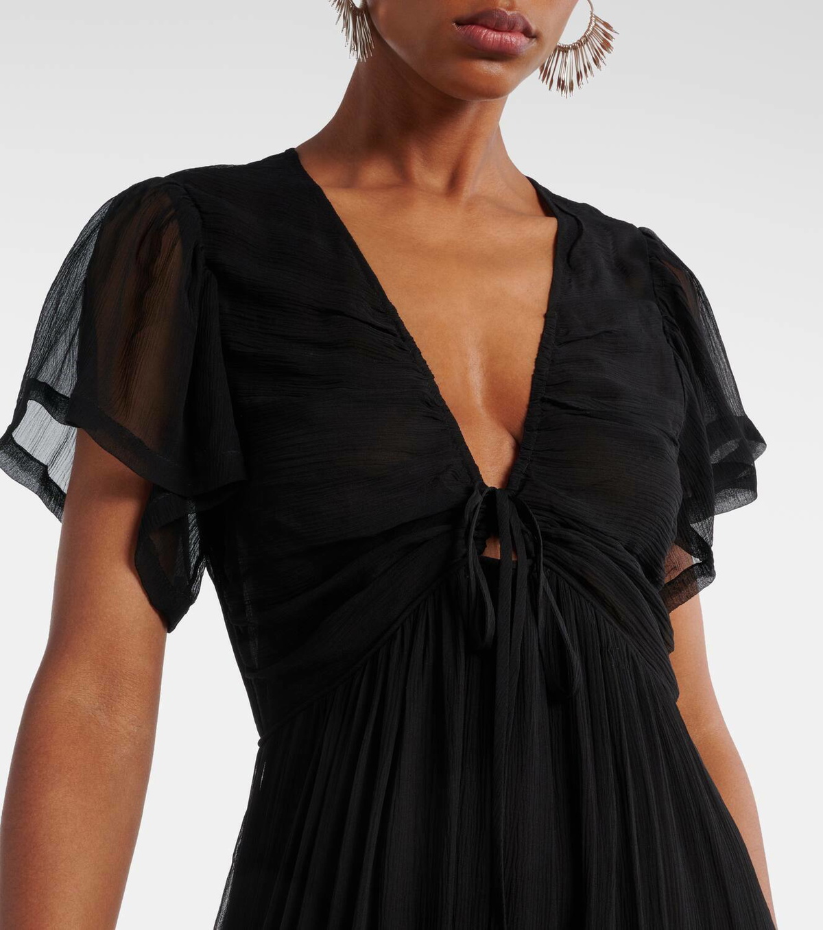 Isabel Marant Agathe gathered silk maxi dress Isabel Marant
