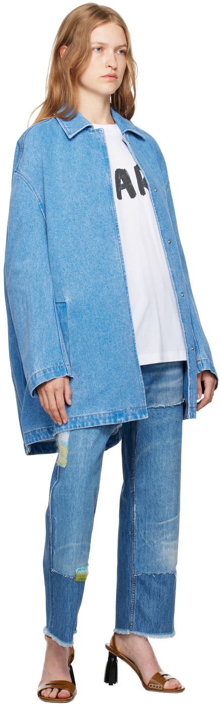 Marni Blue Mending Patch Denim Jacket