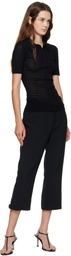 Victoria Beckham Black Knit Polo