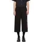 McQ Alexander McQueen Black Racing Three-Quarter Lounge Pants