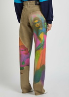 Versace The Femmes Printed Straight-leg Jeans Multicoloured