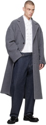 Valentino Gray Virgin Wool Coat
