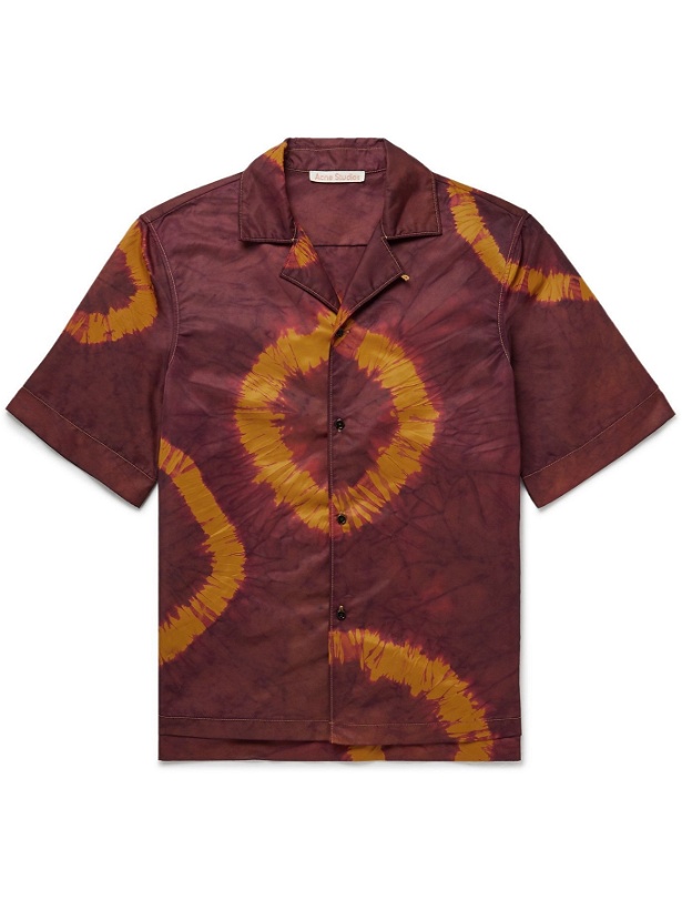 Photo: Acne Studios - Camp-Collar Tie-Dyed Nylon Shirt - Brown