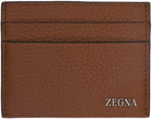 ZEGNA Brown Simple Card Holder