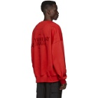 Juun.J Red Logo Sweatshirt