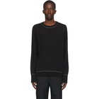 OAMC Black Wool Outline Crewneck Sweater