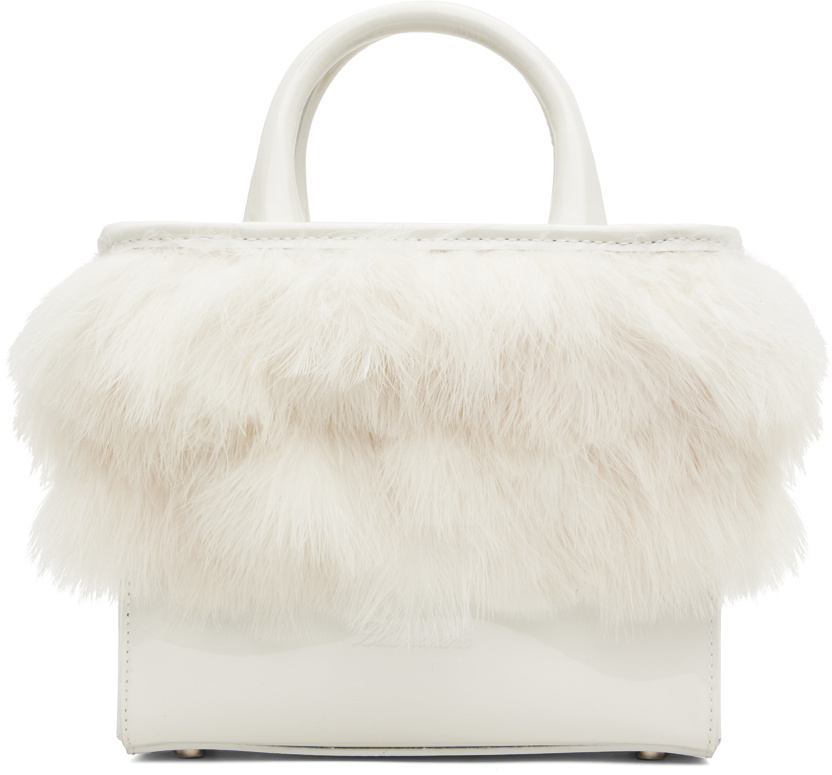 Blumarine White Feather Bag