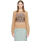GANNI Beige Brushed Alpaca Forest Teddy Sweater
