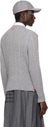 Thom Browne Gray Crewneck Sweater