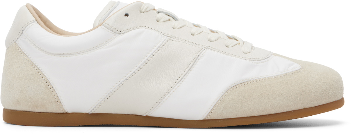 LEMAIRE White & Beige Soft Runner Sneakers