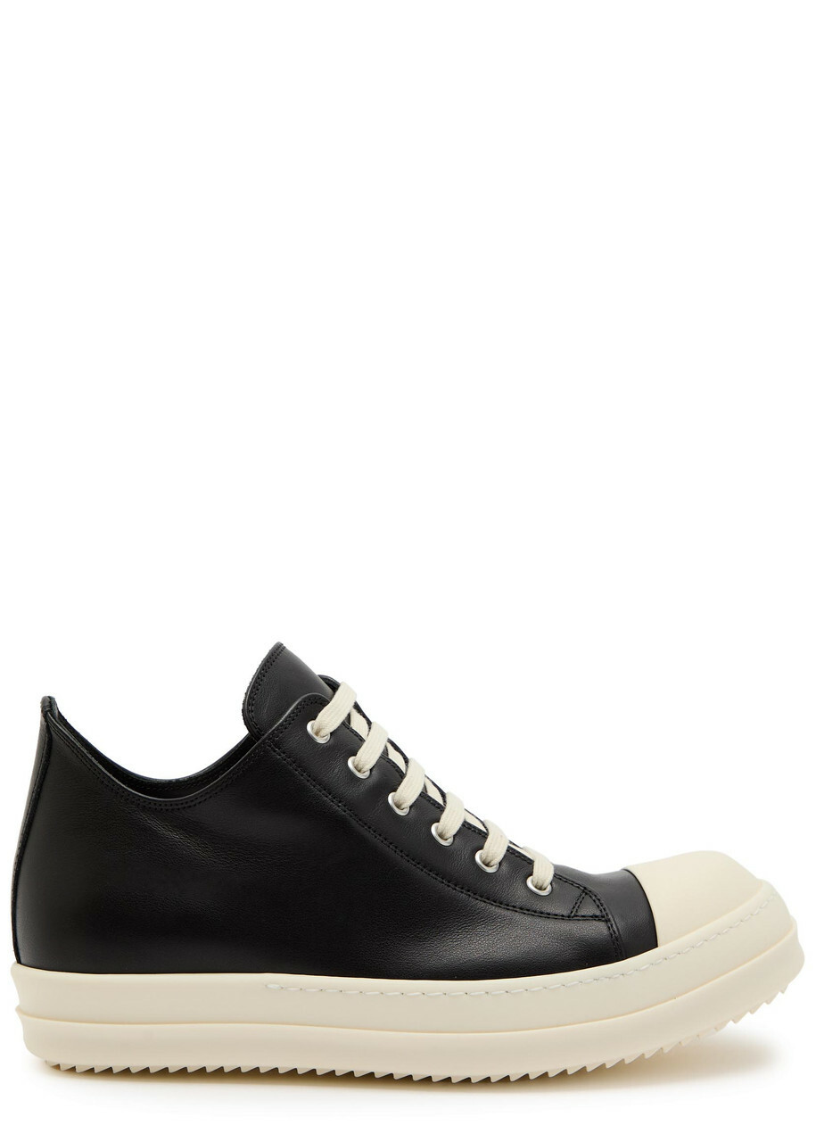 Rick Owens Low Leather Sneakers Black