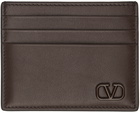 Valentino Garavani Brown VLogo Card Holder