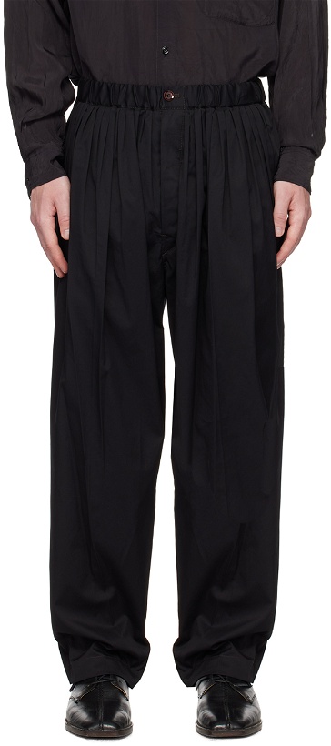 Photo: LEMAIRE Black Pleated Trousers