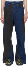 KOZABURO Black & Navy Dexter Jeans