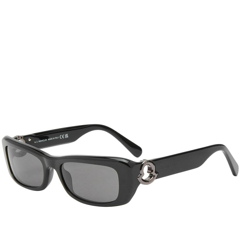 Moncler Eyewear Women's Minuit Sunglasses In Shiny Black Smoke Moncler