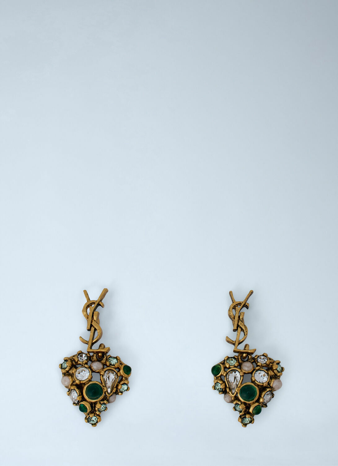 Saint Laurent Embellished Drop Earrings