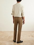 Kiton - Straight-Leg Lyocell-Blend Trousers - Brown
