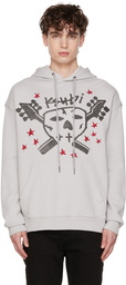 Ksubi Gray Skull Biggie Moon Hoodie