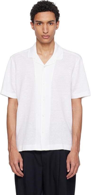 Photo: BOSS White Camp Collar Shirt