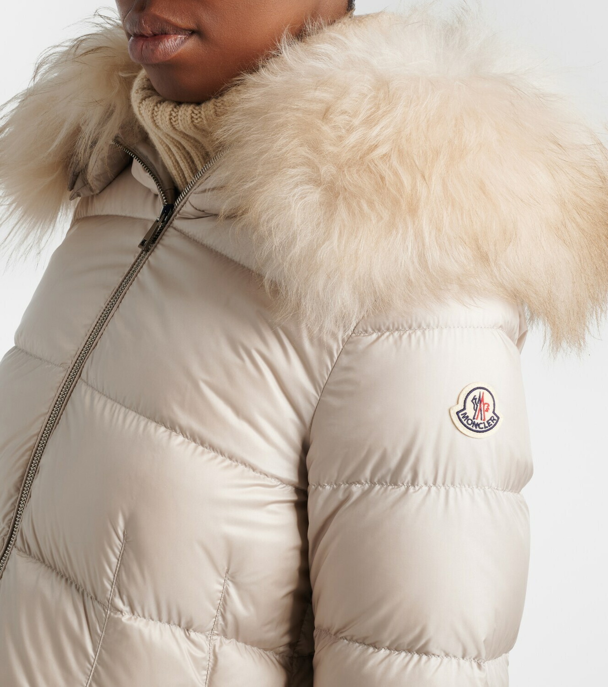 Moncler Boed shearling-trimmed down jacket