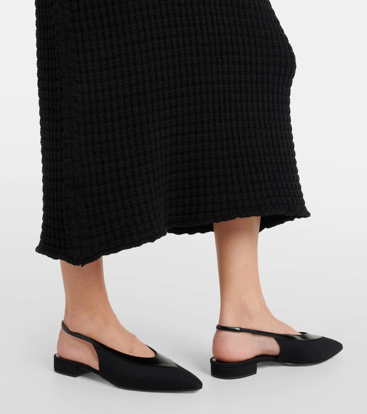 Loro Piana Rebecca leather-trimmed slingback flats, image 7 of 8