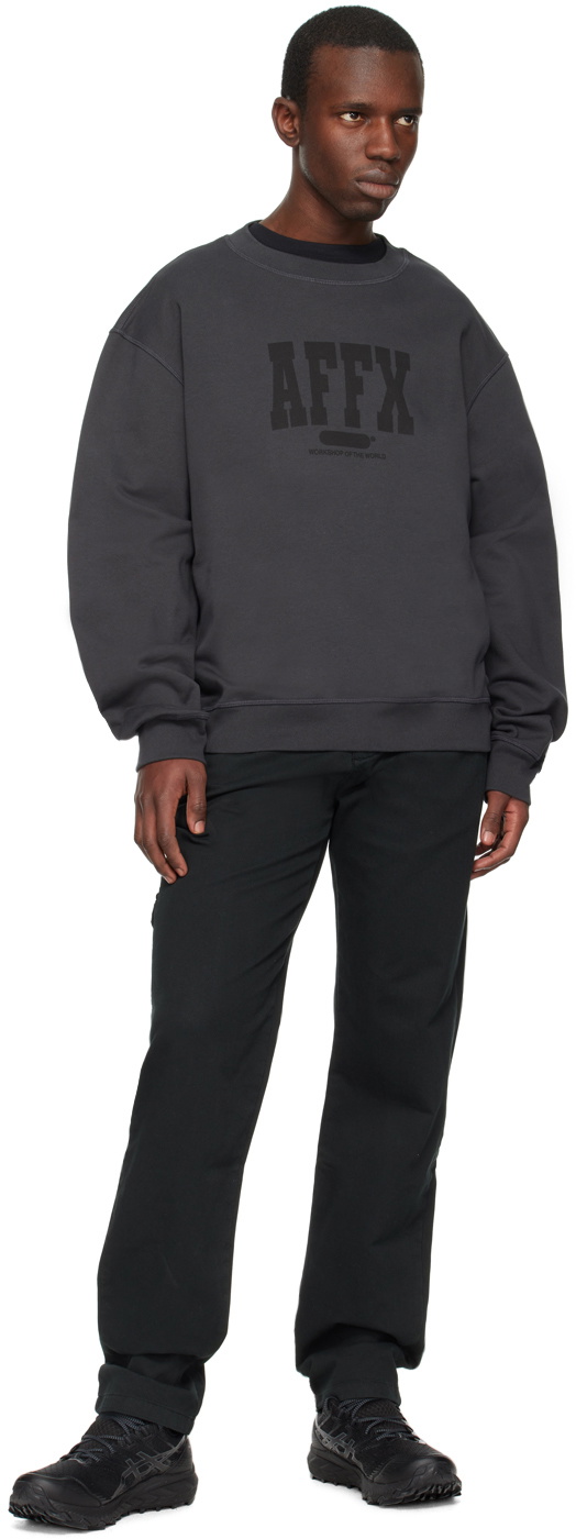 AFFXWRKS Black Varsity Sweatshirt AFFXWRKS