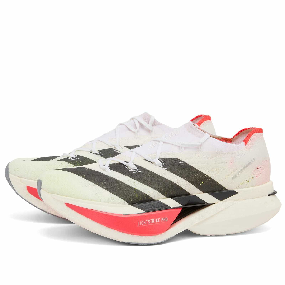 Adidas Running Men's adidas Adizero Prime X3 Strung Sneaker in Ftwr White/Core Black/Lucid Red
