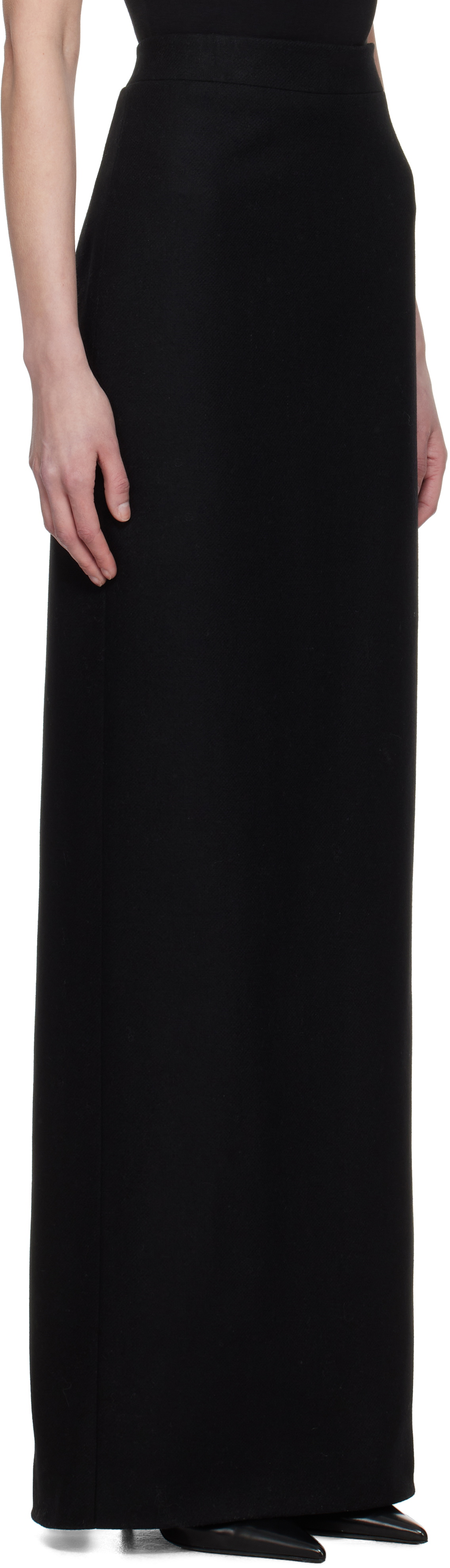 AARON ESH Black Pencil Maxi Skirt
